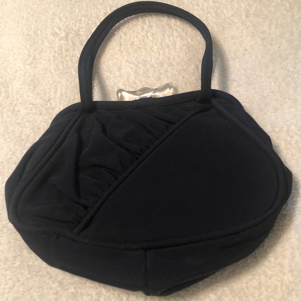 Vintage Black Fabric Purse (1950's era)